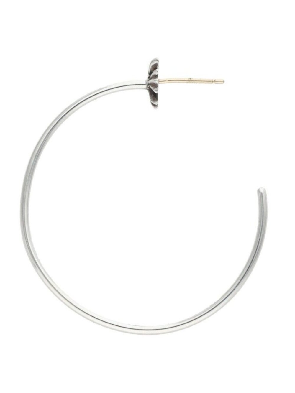 Chrome Hearts Hoop CH Pls CH Plus Silver Earrings - Picture 5 of 5